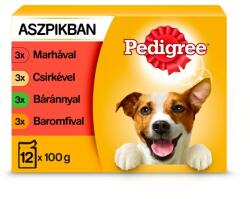 PEDIGREE 12-pack alutasakos kutyaeledel csirkével, báránnyal, pulykával és marhával, 12x100g