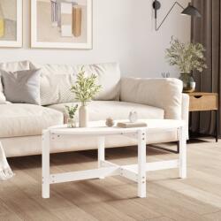 vidaXL Măsuță de cafea, alb, 118x63x45 cm, lemn masiv de pin (822318) Masa de cafea