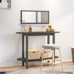 vidaXL Masă consolă, gri, 110x40x80 cm, lemn masiv de pin (822299) Masa de cafea