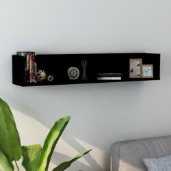 vidaXL Raft de perete pentru CD-uri, negru, 100 x 18 x 18 cm, PAL (801320) Raft