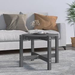 vidaXL Măsuță de cafea, gri, Ø 62, 5x45 cm, lemn masiv de pin (822304) Masa de cafea