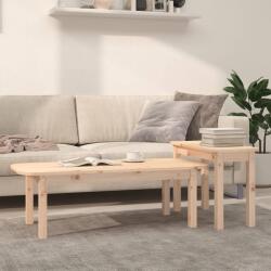 vidaXL Set măsuțe de cafea, 2 piese, lemn masiv de pin (822362) Masa de cafea