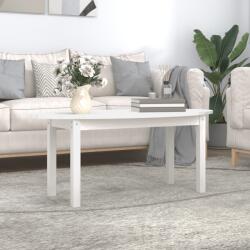 vidaXL Măsuță de cafea, alb, 110x55x45 cm, lemn masiv de pin (822343) Masa de cafea