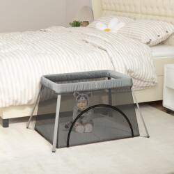 vidaXL Țarc pentru copii cu saltea, gri deschis, pânză textil (10301) - vidaxl