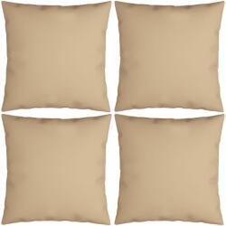 vidaXL Perne decorative, 4 buc. , bej, 50x50 cm, material textil (314341)