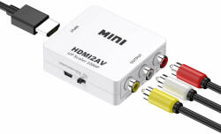 HDMI - AV RCA adapter Full HD 1080p videó jel konverter kábel Min (DSTORE-VA-A-002)