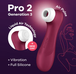 Satisfyer Pro 2 Generation 3 with Liquid Air Technology Wine Red Vibrator