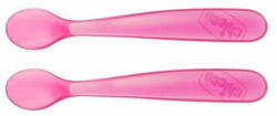 Chicco Szilikon kanál 2 db rózsaszín 6m+