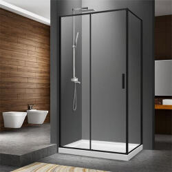 Fluminia Cabina de dus, Fluminia, Iris Black, dreptunghiulara, 120 x 90 cm, negru (S02RE01-BL 120X90XH200)