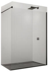 Ronal Bathrooms Paravan de dus Walk In SanSwiss, Easy, 90 x 200 cm, negru mat (STR4P0900607)