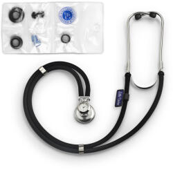 Little Doctor Stetoscop Little Doctor LD SteTime cu ceas, 2 tuburi, lungime tub 56cm, Negru/Inox
