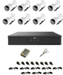 Rovision Sistem complet 8 camere supraveghere exterior FULL HD 20 m IR, DVR 8 canale, accesorii SafetyGuard Surveillance
