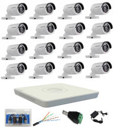 Hikvision Sistem Supraveghere profesional Hikvision 16 Camere 2MP Turbo HD IR 20 SafetyGuard Surveillance