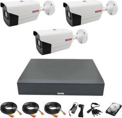 Rovision Sistem Supraveghere video, 3 camere exterior 2 MP, IR 40m, DVR 4 canale, accesorii full, HDD 500 GB SafetyGuard Surveillance
