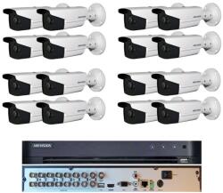 Hikvision Kit supraveghere 16 camere 2MP Full HD exterior IR80m ARRAY EXIR + DVR 16 ch video / 1 ch audio, 1080P + Microfon 100m2 SafetyGuard Surveillance