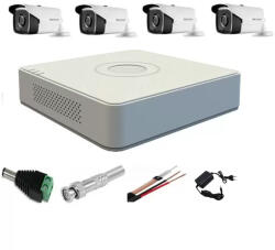 Hikvision Sistem Supraveghere profesional Hikvision 4 Camere 5MP Turbo HD IR 80 SafetyGuard Surveillance