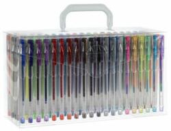 Pixuri cu gel, multicolor, metalice, sclipici, fluorescente, set 140 buc, Malatec GartenVIP DiyLine
