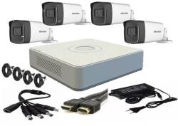 Hikvision Kit supraveghere video Hikvision 4 camere 2MP FULLHD 1080p IR 40m + accesorii instalare , HDD 500GB SafetyGuard Surveillance