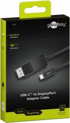 Goobay kábel USB-C (apa) - Displayport (apa), 1, 2 m (v1.2, 4k 60Hz) - tintashop - 5 060 Ft