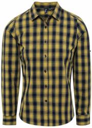 Premier Workwear Női pamut kockás ing - Camel / sötétkék | 2XL (PR350-1000226986)