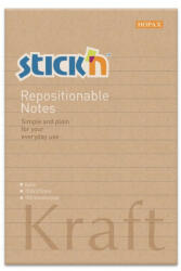 Stick'n Öntapadó jegyzettömb STICK'N Kraft notes 150x101mm újrahasznosított natúr barna 100 lap (03_00506)