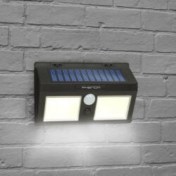 Mozgásérzékelős szolár reflektor, fali, 3 COB LED