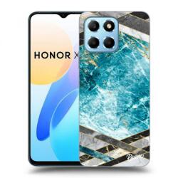 Picasee Husă transparentă din silicon pentru Honor X8 5G - Blue geometry