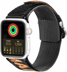 Dux Ducis (Outdoor Version) csereszíj Apple Watch Ultra, SE, 9, 8, 7, 6, 5, 4, 3, 2, 1 (49, 45, 44, 42 mm) fekete/narancssárga