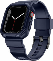 Kingxbar CYF106 2in1 tok és csereszíj Apple Watch SE, 9, 8, 7, 6, 5, 4, 3, 2, 1 (41, 40, 38 mm) kék