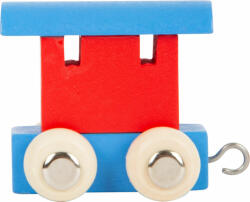 Legler Betűvonat fából - hátsó záró vagon, piros, kék (10348)