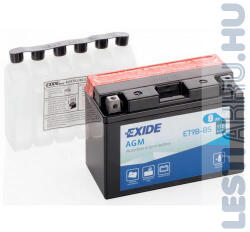 Exide 8Ah 110A left+ YT9B-BS