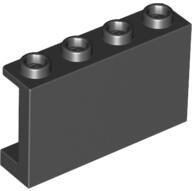 LEGO® 14718c11 - LEGO fekete fal elem 1 x 4 x 2 méretű, oldalsó éllel, üreges bütykökkel (14718c11)