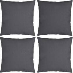 vidaXL Perne decorative, 4 buc, antracit, 60x60 cm, material textil (314353)