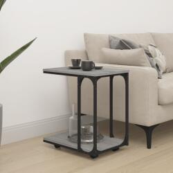vidaXL Masă laterală cu roți, gri sonoma 50x35x55, 5 cm lemn prelucrat (825810)