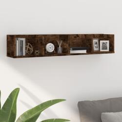 vidaXL Raft de perete CD-uri, stejar fumuriu, 100x18x18 cm, lemn (826617) Raft