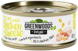 Greenwoods 24x70g Greenwoods Delight csirkefilé & sajt nedves macskatáp