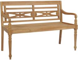 vidaXL Bancă Batavia, 120 cm, lemn de tec (43052)