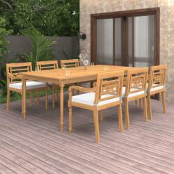 vidaXL Set mobilier de grădină cu perne, 7 piese, lemn masiv de tec (3087047)