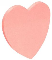 DONAU Öntapadó jegyzettömb, szív alakú, 50 lap, DONAU, rózsaszín (D7562001) - webpapir