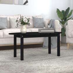 vidaXL Măsuță de cafea, negru, 110x55x45 cm, lemn masiv de pin (822346) Masa de cafea