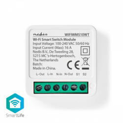 Nedis SmartLife Főkapcsoló | Wi-Fi | 3680 W | Csatlakozó Kapocs | Az alkalmazás elérhető: : Android / IOS (WIFIWMS10WT)