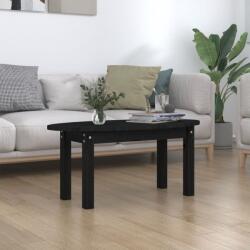 vidaXL Măsuță de cafea, negru, 80x40x35 cm, lemn masiv de pin (822351) Masa de cafea