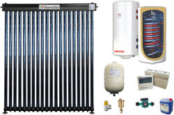 Fornello Sistem solar presurizat, panou Fornello 20 Tuburi Heat Pipe, boiler cu 2 serpentine si rezistenta electrica Sunsystem BB NL2 150 PRL, pompa 25-60, controller, vas expansiune, antigel, supapa 1/2, aeri