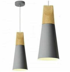 Rea Pendul gri mat E27 metal/lemn model cilindric tip scandinav Rea SCANDI B (OSW-00150)