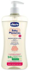 Chicco - Micellás sampon hajra és testre adagolóval Baby Moments Sensitive 94 % természetes összetevőkből. Összetevők 94%-a az összetevőknek 500ml