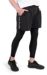 inSPORTline Férfi leggings 2in1 inSPORTline Closefit Szín: fekete, Méret: M, Hossz: standard