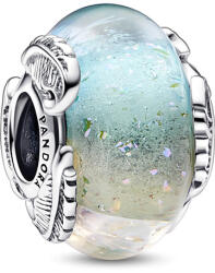 Pandora Moments Többszínű muranói üveg és ívelt tollpihe Ezüst Charm - 792577C00 (792577C00)