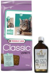 Versele-Laga Versele-Laga Classic Cat Variety 10 kg + Magasabb vitamintartalmú lazacolaj 500 ml