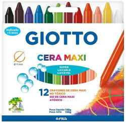 GIOTTO Zsírkréta GIOTTO Cera maxi kerek hegyezett 12 színű (291200) - papir-bolt