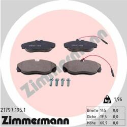 ZIMMERMANN set placute frana, frana disc ZIMMERMANN 21797.195. 1 (21797.195.1)